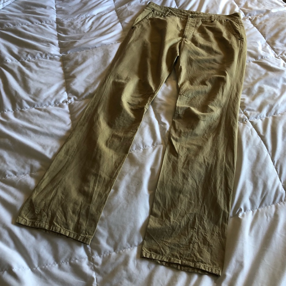 Rag & Bone Khaki Linen Blend Jeans - Picture 2 of 7